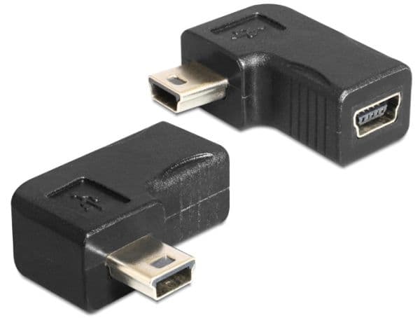 DeLOCK 65448, USB-B mini, USB-B mini, Musta