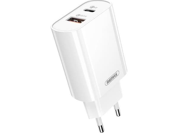 Remax RP-U37 vegglader USB til USB-C 18W - hvit