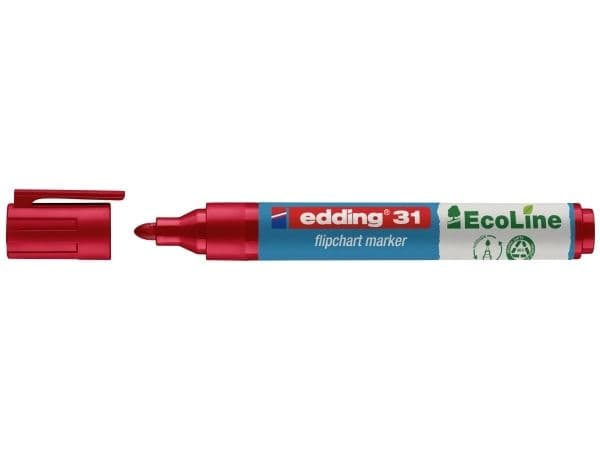 Edding 4-31002 Blädderblocksmarkörer EDDING Rund spets 1,5 - 3 mm Röd 1 st