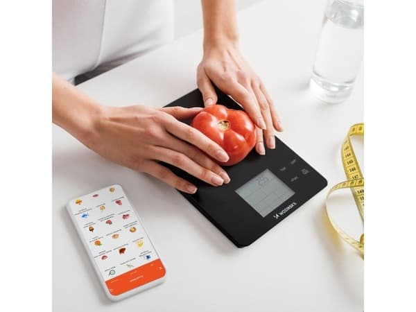 Wozinsky WIK-10 smart köksvåg med digital display, Bluetooth-app - svart