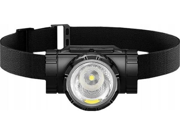 Superfire - Hodelykt - LED - 4-modus - 2 W - hvit - svart