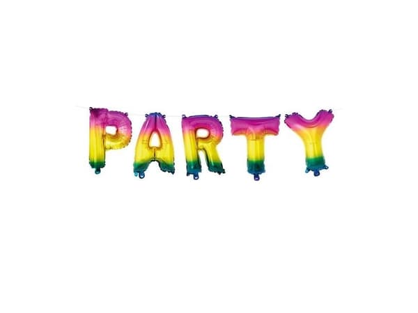 Folieballoner PARTY regnbue