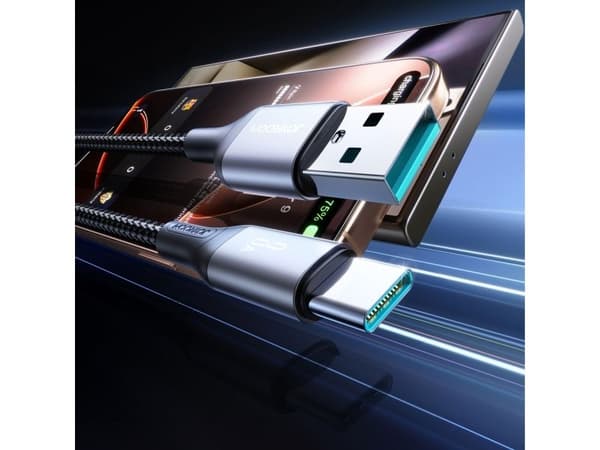 Joyroom USB-A - USB-C 2 m USB-kaapeli Musta (6956116798291)