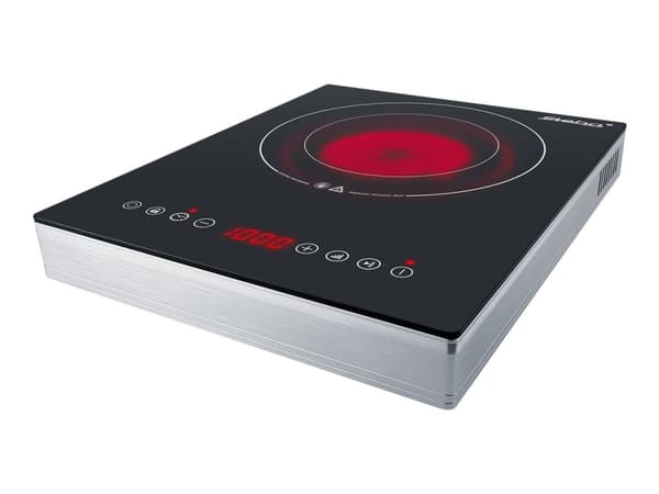 Steba HK 30 - Ceramic hot plate - 2 kW - rustfritt stål / svart