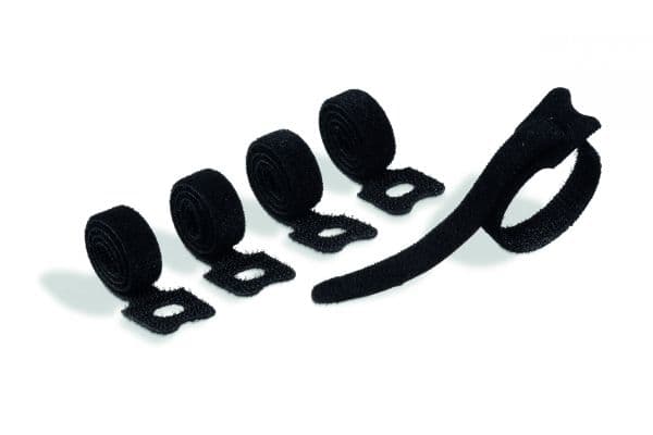 Durable Cavoline Grip Tie, Koukullinen ja lenkillinen nippuside, Musta, 200 mm, 10 mm, 5 kpl