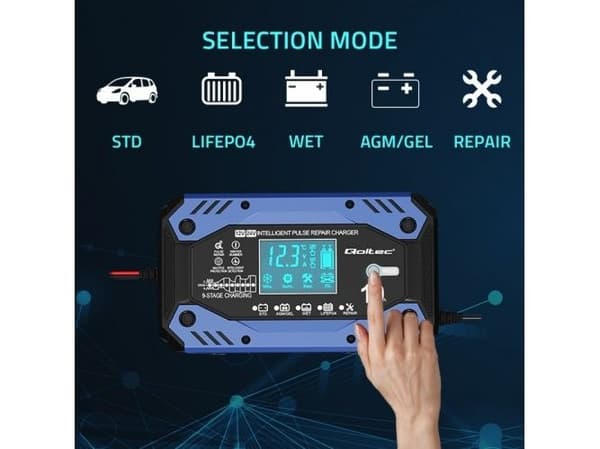 Qoltec batteriladdare - 12 / 24 V