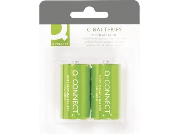 Q-Connect Super C/R14-batteri 2 st