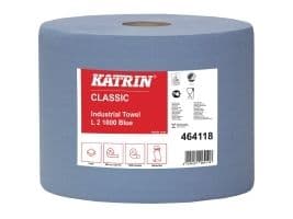 Handdukspapper katrin 464118 classic, industriell, blå, 2 rullar