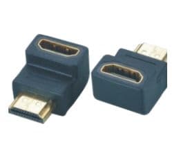 M-CAB - HDMI-sovitin - HDMI hun til HDMI han - 90° stikforbindelse