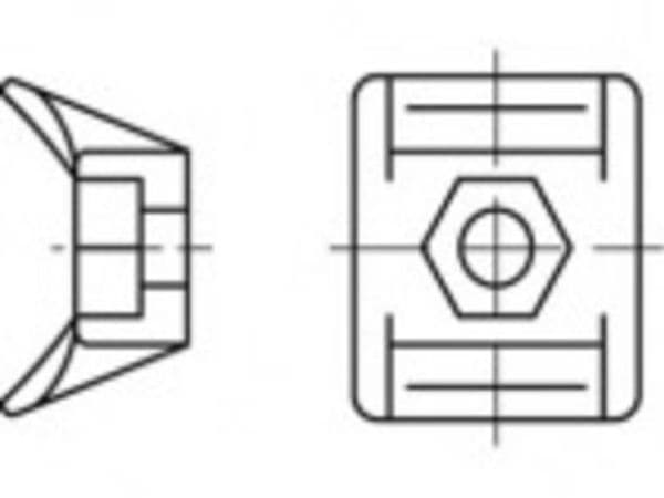 TOOLCRAFT fästesockel TO-5454861 (1000 st)