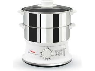 Tefal VC1451, 2 kurver, Hvit, Rustfritt stål, Frittstående, Rotasjon, Front, Rustfritt stål