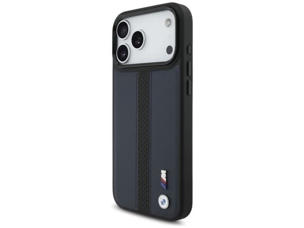 BMW M perforert stripe-logo MagSafe-telefondeksel til iPhone 17 Pro Max - navyblå
