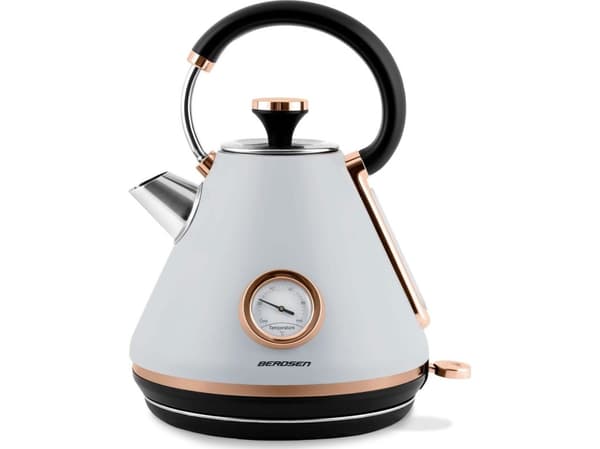 Berdsen elektrisk vattenkokare med termometer 1,7 l BD-701 - grå