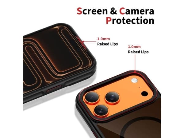 Tech-Protect MagHybrid MagSafe Case for iPhone 17 Pro Max - Black and Red