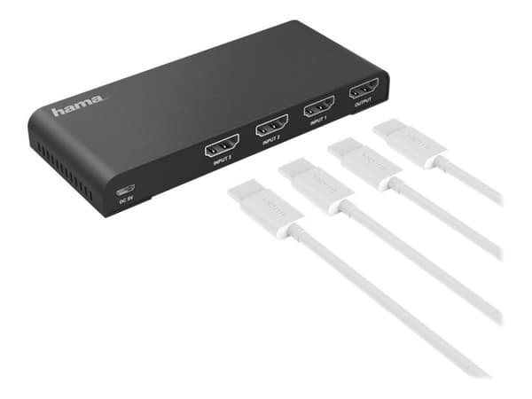 Hama 3x1 - Switch - 4 x HDMI - stationär