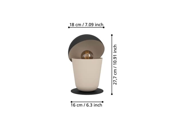 EGLO BATABANO KANT E27 H275 SAND/SORT