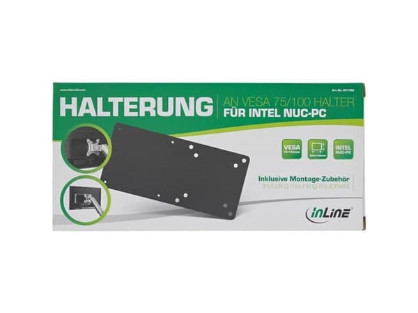 InLine VESA 75/100 monteringsplate for Intel NUC monteringsadapterpakke