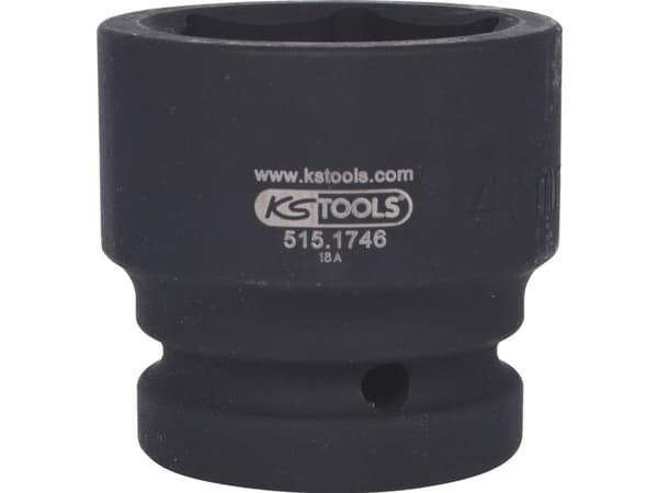 KS Tools 515.1746, Kraftpipe, Sort, 1 hoder, 1", Metrisk, 46 mm