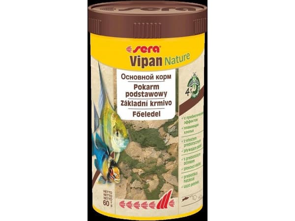 Sera Vipan Nature 100 ml, flingor - premiumfoder för fisk