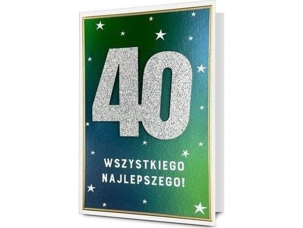 B6 Birthday 40-kort