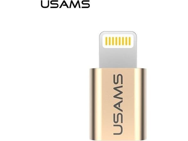 USAMS USB-adapter Lightning til microUSB gull (IPTMIC01)