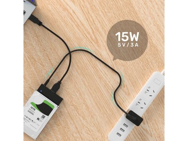 Unitek USB-strömkabel - DC 3,5/1,35 mm kontakt