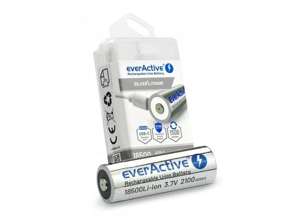 EverActive 18500-batteri 3,7V Li-ion 2100 mAh USB-C