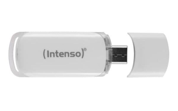 Intenso Flash Line - USB flash-enhet - 64 GB - USB-C 3.1 Gen 1 - vit