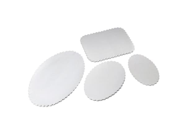 Fadpapper 33x50 cm oval präglad vit, 500 st/fp