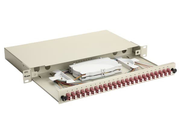 Equip 337215, LC, OM4, Stativmontering, 1U, Grå, Stål