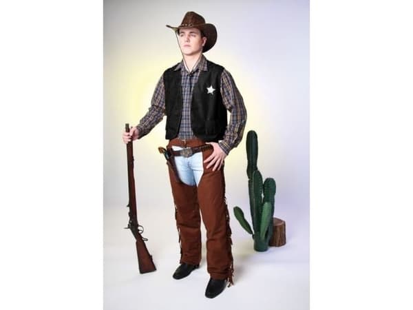 Svart cowboyväst