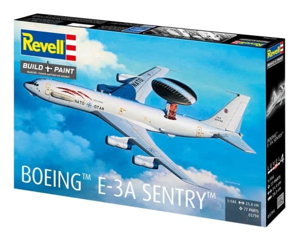 Revell Boeing E-3A Sentry, Flygplan, Monteringssats, 1:144, Boeing E-3A Sentry, Alla, 85 styck
