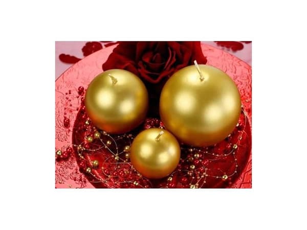 Guld kuglelys, 6 cm