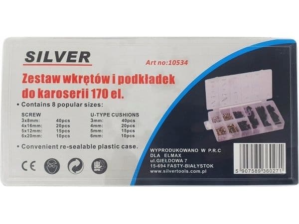 SILVER sølvfargede skiver 170 stk. ...