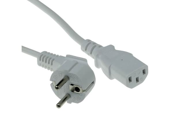 ACT PWRCORD CEE7/7 ANG-C13 WH 2.5M