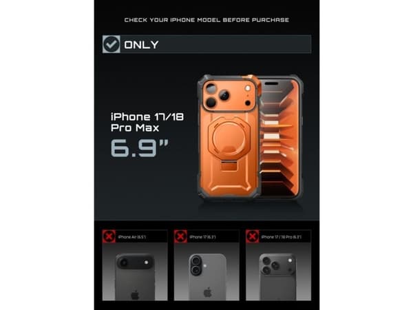 Supcase UB Grip Mag MagSafe Case for iPhone 18 Pro Max / 17 Pro Max - Orange