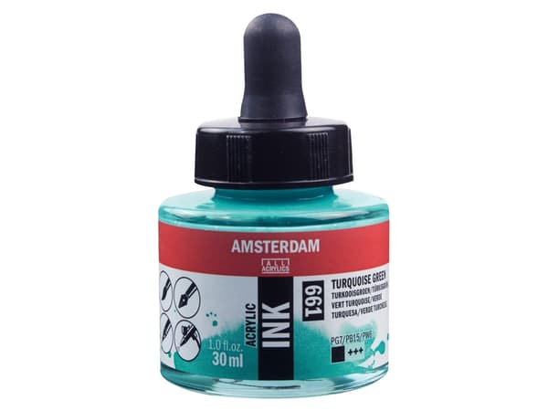 Amsterdam akrylfärgbläckflaska turkosgrön 661