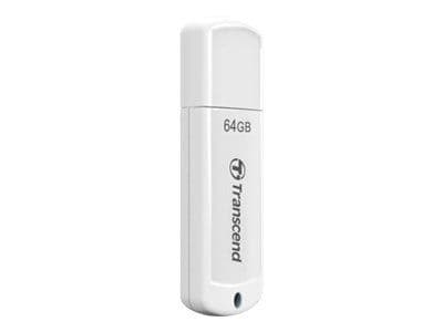 Transcend JetFlash 370 - USB flash-enhet - 64 GB - USB 2.0 - vit