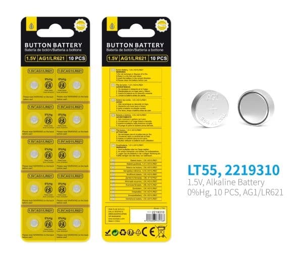 Nappiparisto - LT55 Pack 10 - 1.5V, AG1 / LR621
