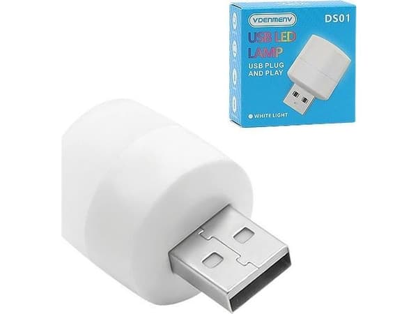 USB-lampe Vega 1 LED - hvit