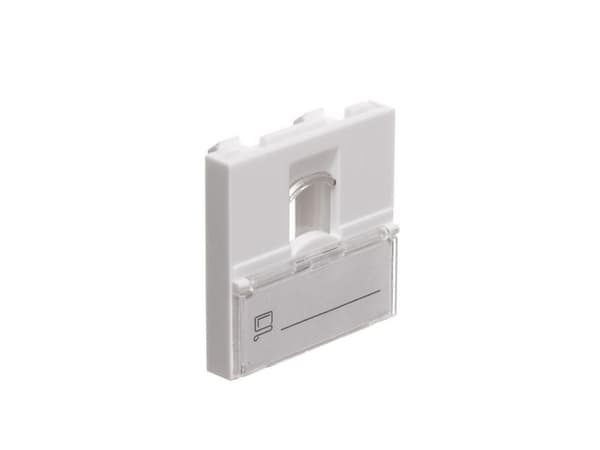 Netrack NBOX - Modulär instickbar frontplatta - vit - 1 port
