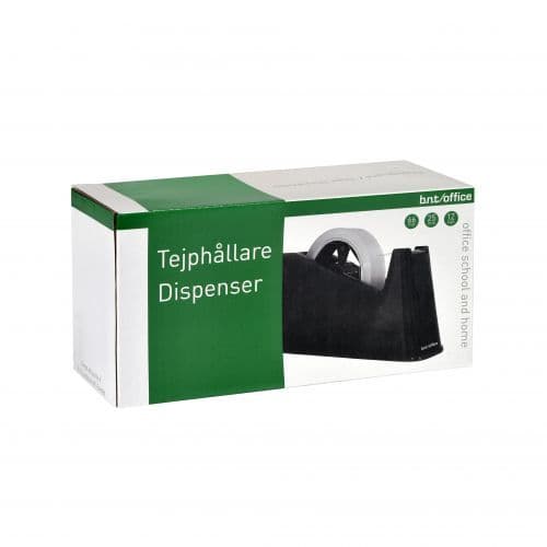 Tapedispenser, BNT, 19mmx33.00m Kerne diameter: 25, sort