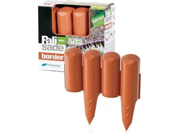 PROSPERPLAST palisade hageborder terrakotta 2,5 m