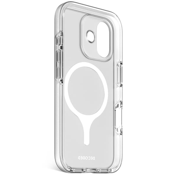 Decoded D26IPO17BCT2FE, Mobilskal, Apple, iPhone 17, 16 cm (6.3"), Transparent, Vit