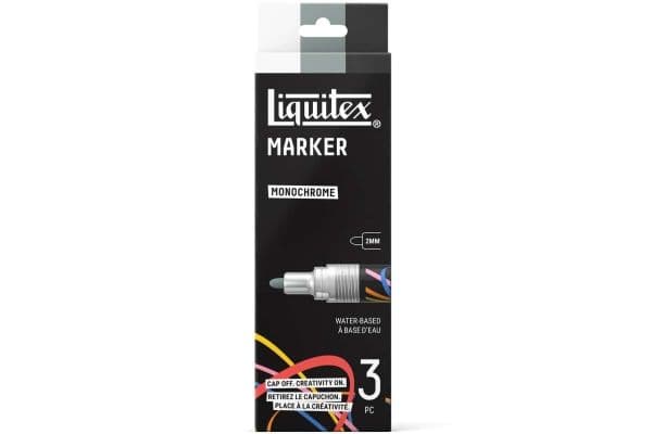 LQX markeringssett 2 mm x 3 stk hvit/grå/sort