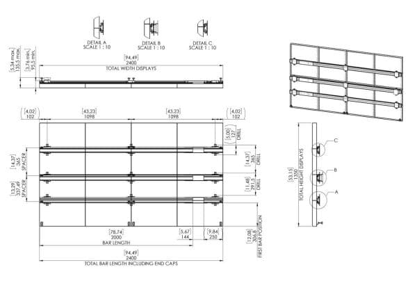 Vogel''s INT 8221, Fiksert, Sort, Vegg