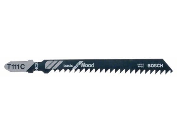Bosch tilbehør 2608630808 stikksagblad T 111 C Basic for tre, 3 stk