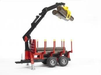 Bruder Professional Series Forestry Trailer with loading Crane and Grab (02252)