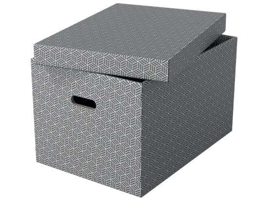 Esselte Home - Förvaringsbox - large - grå (paket om 3)