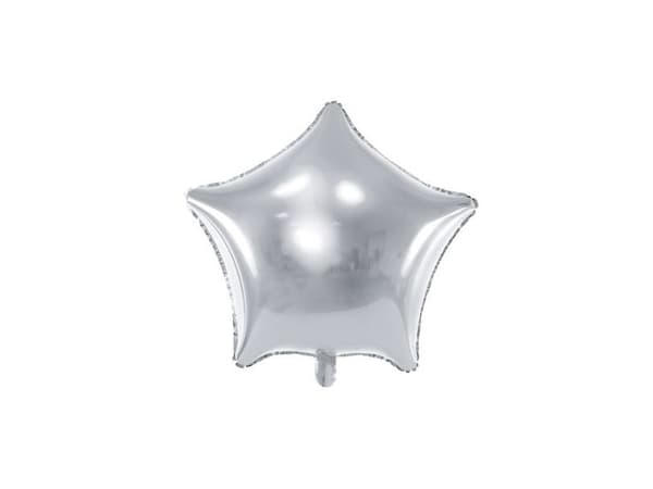 Sølv stjerne folieballon, 70 cm